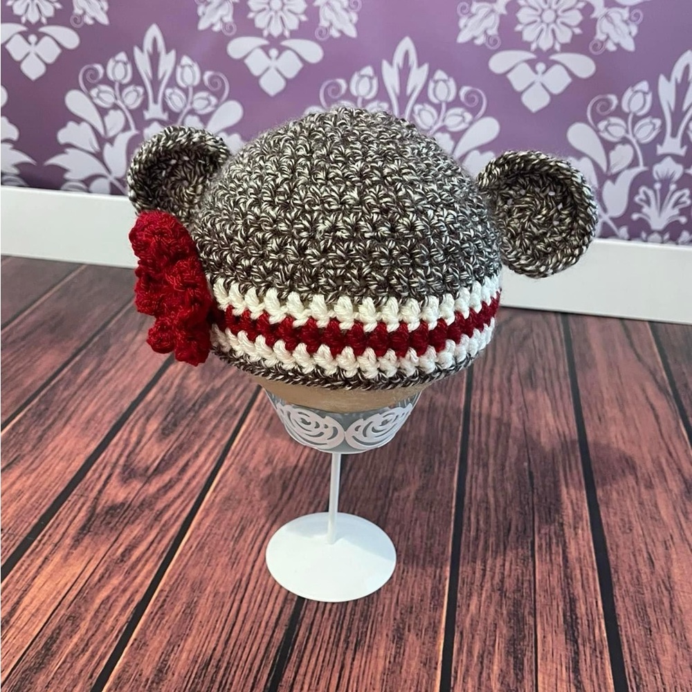 Crochet Sock Monkey Inspired Hat